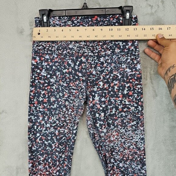 Lululemon Leggings Womens 8 Multicolor Spotted High Rise Ankle Stretch Active - Picture 2 of 7
